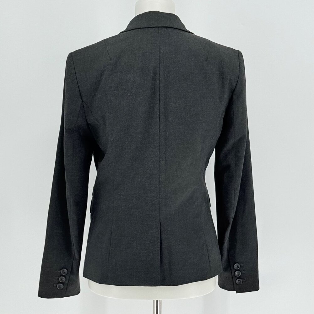 Banana Republic Womens Dark Gray Blazer Jacket 6P Petite Polyester Blend - Picture 2 of 5
